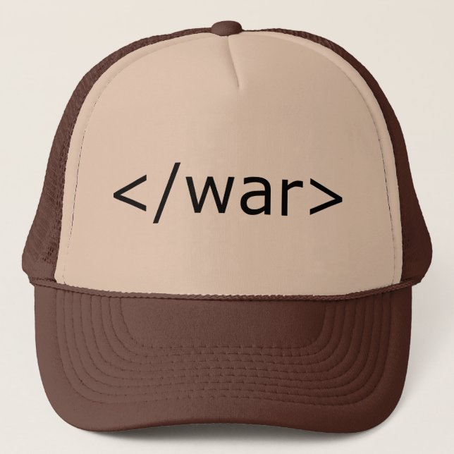 End War html - Black & White Trucker Hat (Front)