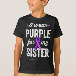 End wear purple for sister alzheimers awareness T-Shirt