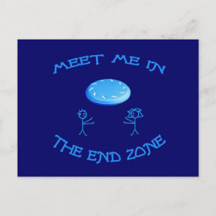 End Zone Frisbee Postcard