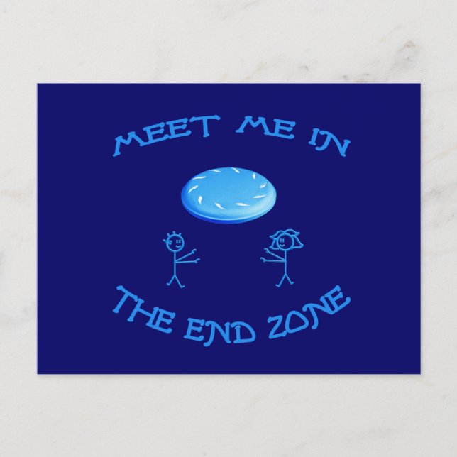 End Zone Frisbee Postcard (Front)