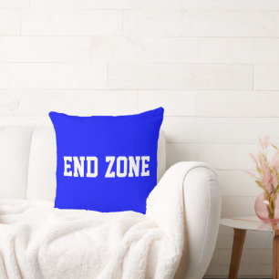 END ZONE Sporty Athletic 70s Text On  Cushion