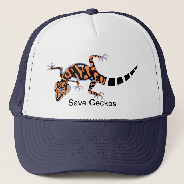 Endangered animal - Cool Save GECKOS - Nature Trucker Hat (Front)