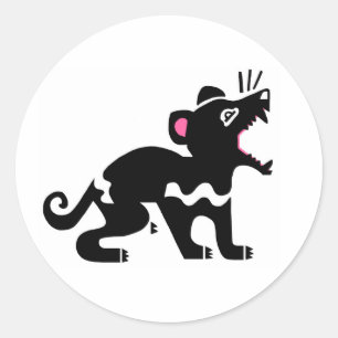 Endangered animal - Kawaii - Tasmanian DEVIL Classic Round Sticker
