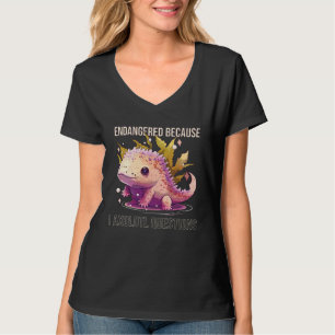 Endangered Because I Axolotl Questions Mexican Wal T-Shirt