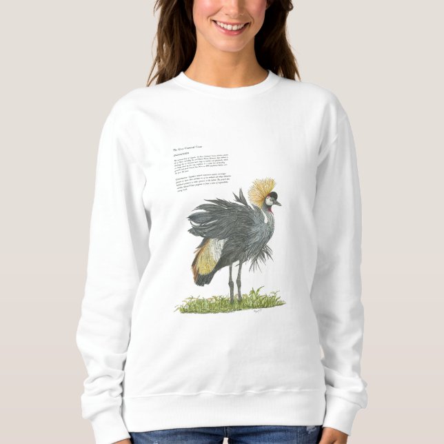 Endangered Grey Crowned Crane Sweatshirt (Front)