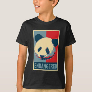 Endangered Panda Pop Art Design T-Shirt