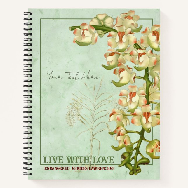 Endangered Plant species: Aerides lawrenceae Notebook (Front)