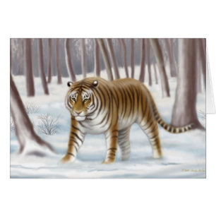 Endangered Siberian Tiger Card