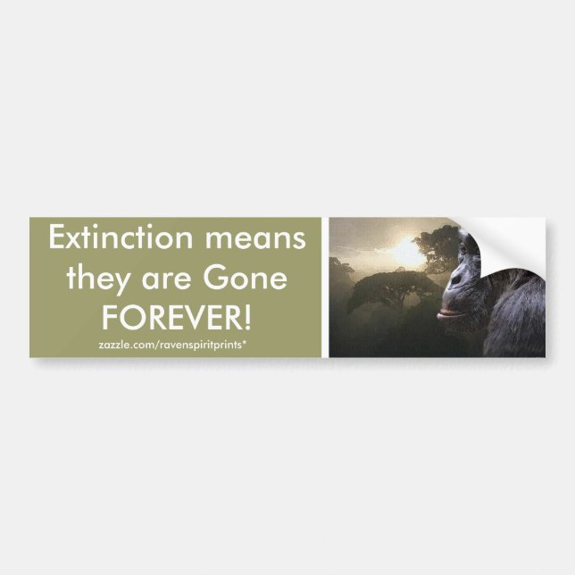 ENDANGERED SPECIES Bumper Sticker Series (Front)