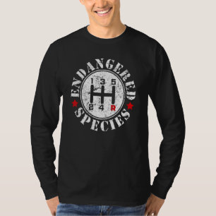 Endangered Species Manual Car Transmission T-Shirt