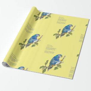 Endangered Ultramarine Lorikeet Watercolours Wrapping Paper