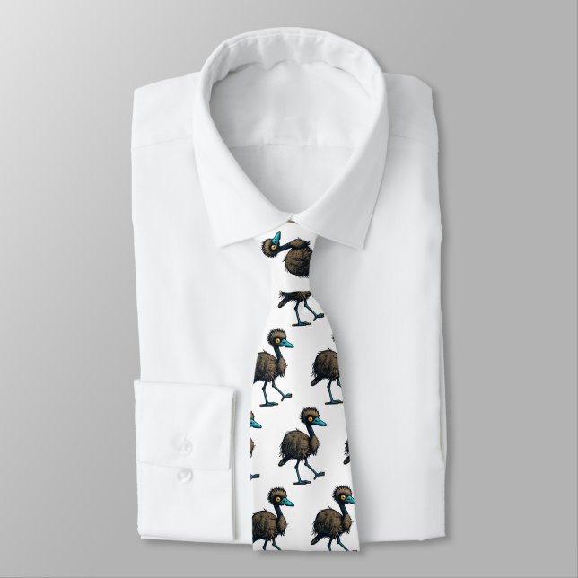 Endearing Emu Tie (Tied)