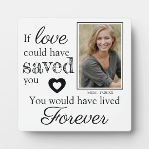 Endearing Family Photo Memorial Plaque