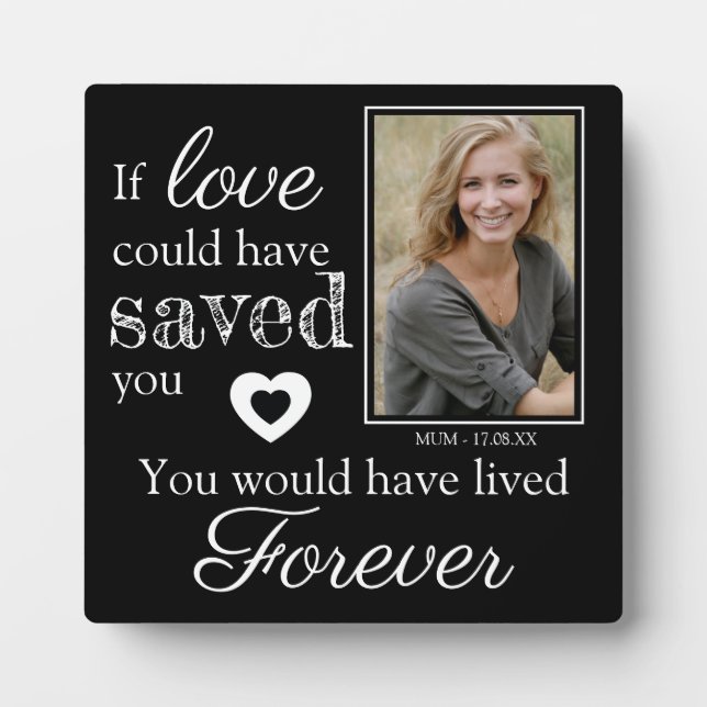 Endearing Family Photo Memorial Plaque (Front)