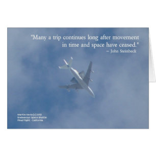 Endeavour Space Shuttle   Famous Words Card