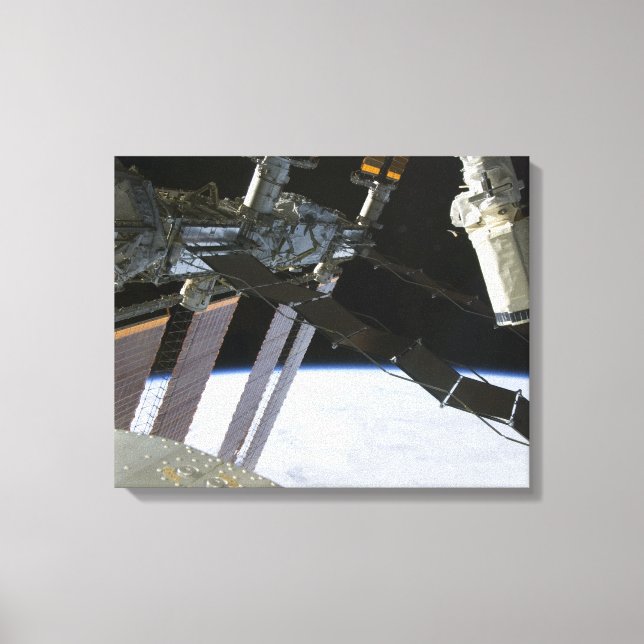Endeavour's arm amidst International Space Stat Canvas Print (Front)