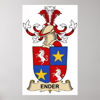 Ender Family Crest Poster