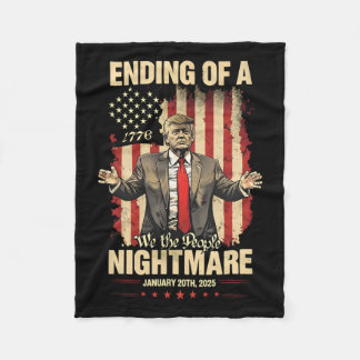 Ending Of A Scary Night Trump Inauguration Day Jan Fleece Blanket