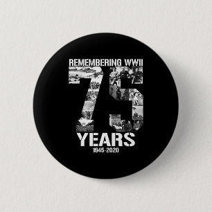 Ending Of Ww2 75th Anniversary 1945 2020 Ve Vj D T 6 Cm Round Badge