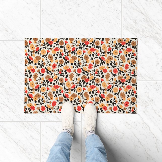Endleaves of Art floral pattern Doormat (Indoor)