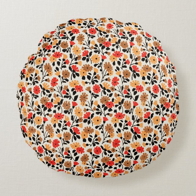 Endleaves of Art pattern Round Cushion (Front)