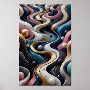 Endless 3D Flow Abstract Wall Art