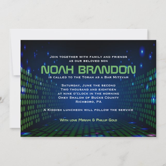 ENDLESS Bar Bat Mitzvah Invitation (Front)