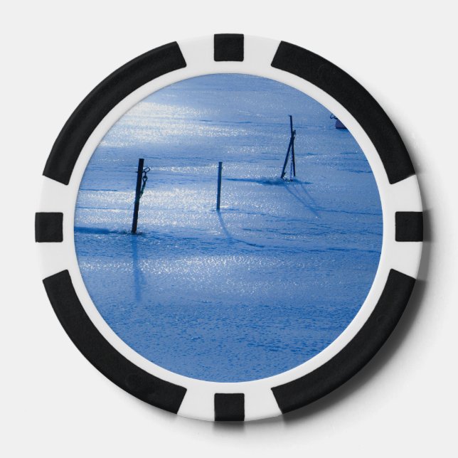 Endless blue ice poker chips (Front)