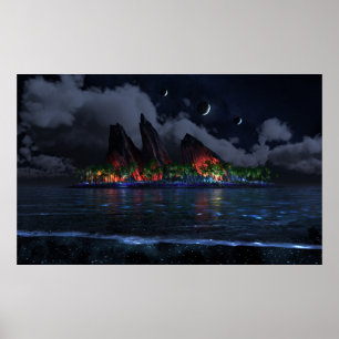 Endless Blue (Night) Poster