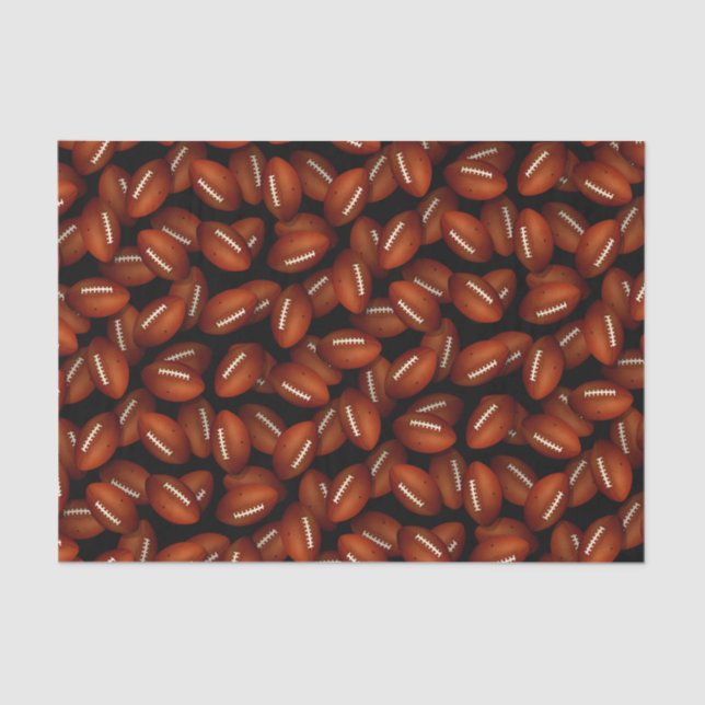 Endless footballs pattern fall sports tissue paper (Front)