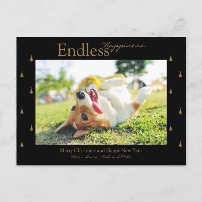 Endless Happiness Christmas Holiday Party Postcard (Front)