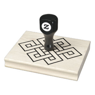 Endless Knot Auspicious Symbol Rubber Stamp