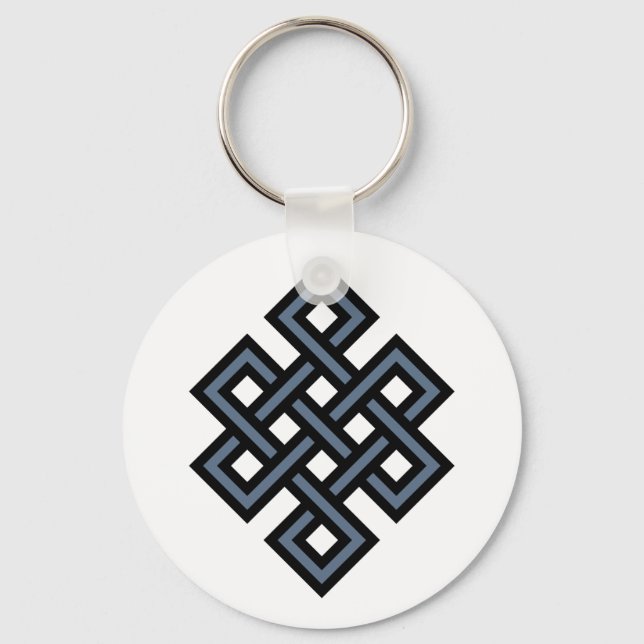Endless Knot Eternity Buddhist Symbol Buddha Key Ring (Front)