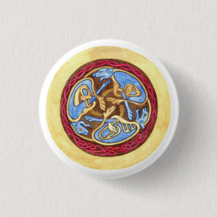 Endless knot with animals 3 Cm Round Badge