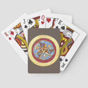 Endless knot with animals Playing Cards