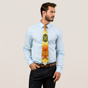 Endless love, Yellow rose pattern. Tie