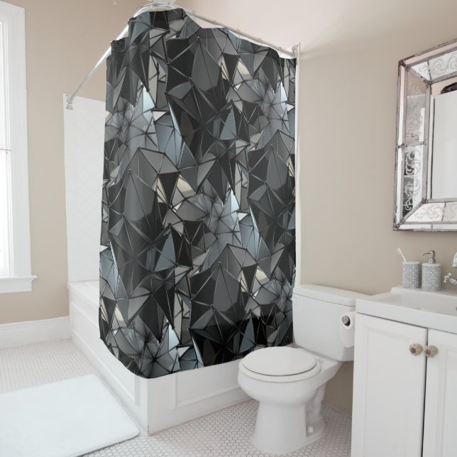 endless monochrome : shower curtain (In Situ)