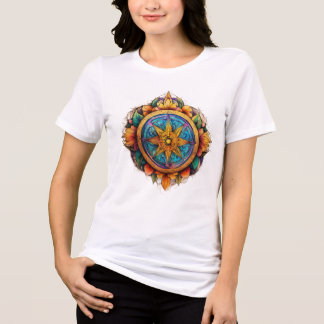 "Endless Motion: Rustic Wheel of Progress T-Shirt  Tri-Blend Shirt