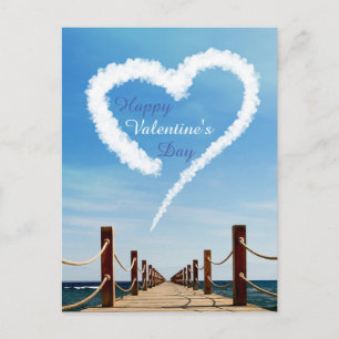 Endless Path Heart Cloud Valentine's Day Holiday Postcard