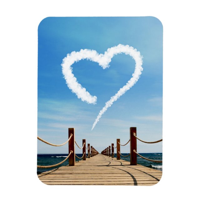 Endless Path Heart-Shaped Cloud Magnet (Vertical)