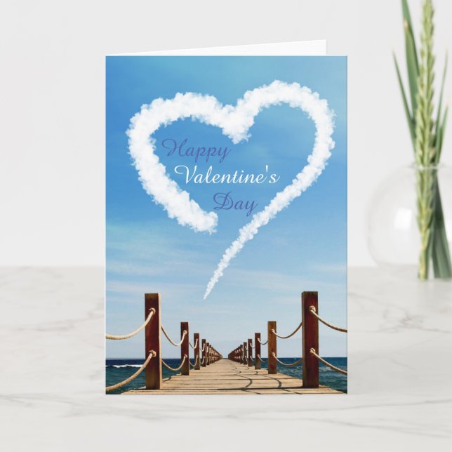 Endless Path w/ Heart Cloud - Valentine's Day Card (Front)