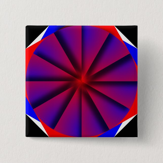 Endless Pinwheel by Kenneth Yoncich 15 Cm Square Badge (Front)