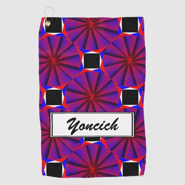 Endless Pinwheel by Kenneth Yoncich Golf Towel (Front)