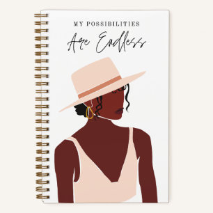 Endless Possibilities   Black Girl   Spiral Notebook