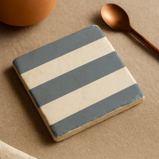 Endless Stripes Coastal Dune Stone Coaster