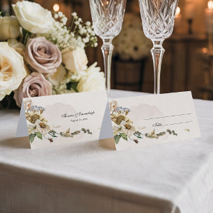 Endless Summer Dried Floral Wedding Place Card