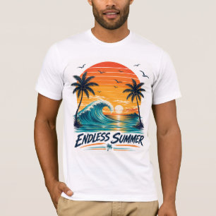 Endless Summer Retro Tropical Sunset Beach T-Shirt