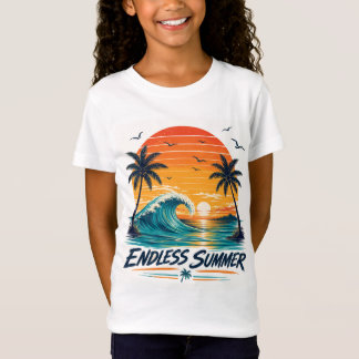 Endless Summer | Retro Tropical Sunset Beach T-Shirt