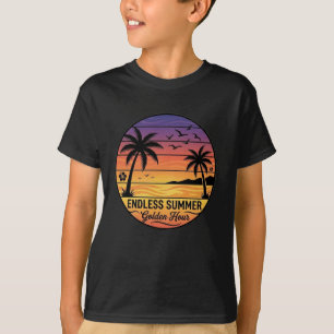 Endless Summer Sunset Palm Trees Vintage Beach T-S T-Shirt