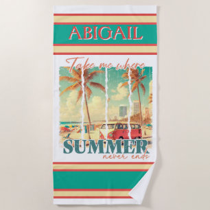 Endless Summer Vibes Beach Towel